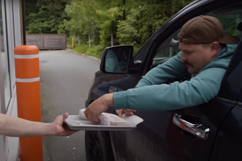 Man stopping at A&W drive-thru location