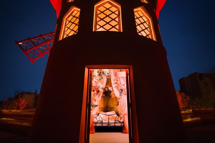 The windmill at the Moulin Rouge in Paris