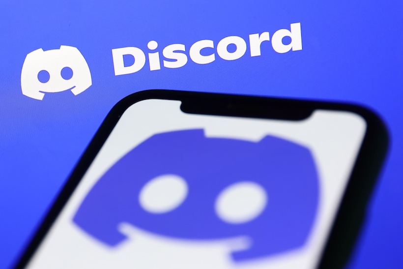 Smart phone displaying Discord logo