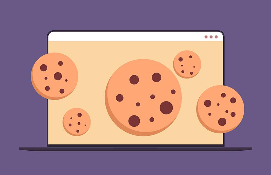 Clip art of laptop with cookies