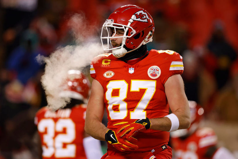 Travis Kelce #87 of the Kansas City Chiefs