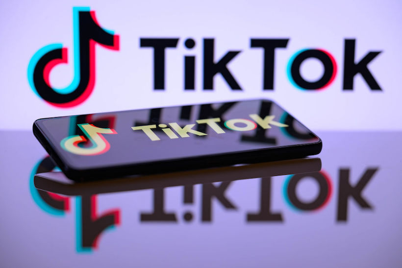 Smart phone displaying TikTok logo