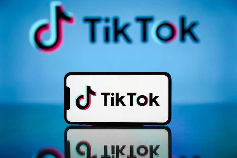 Smart phone displaying TikTok logo