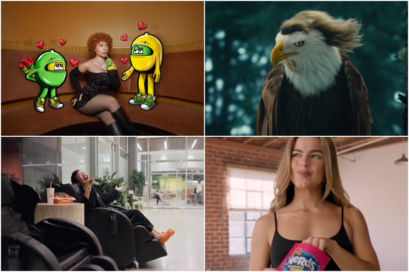 Collage of Super Bowl LVIII ads